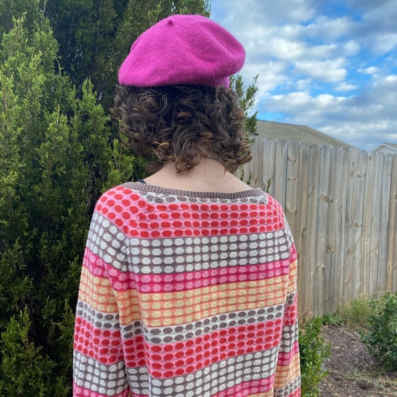 Talbots Funky Y2K polka dot OP art button down cardigan - Picture 9 of 9